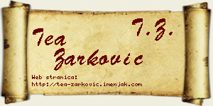 Tea Žarković vizit kartica